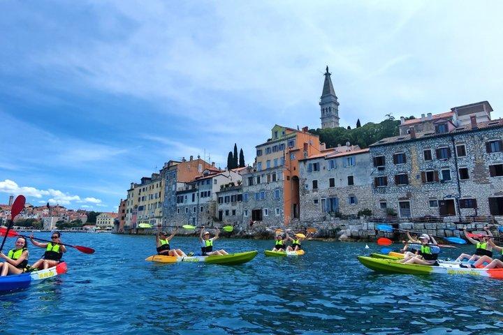 Rovinj fantastisk kajak tur-fri drikke & snorkling & spring & billeder