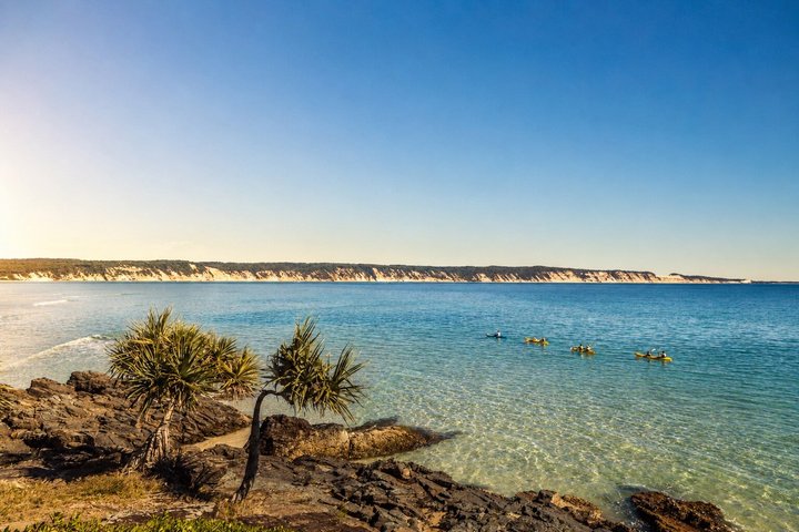 Rainbow Beach: Delfiner och vilda djur Ocean Kayak & Beach 4WD Tour
