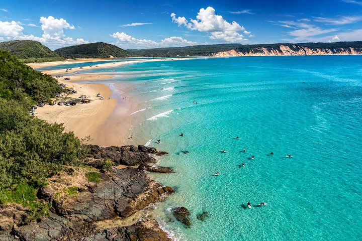 Rainbow Beach: Delfiner och vilda djur Ocean Kayak & Beach 4WD Tour