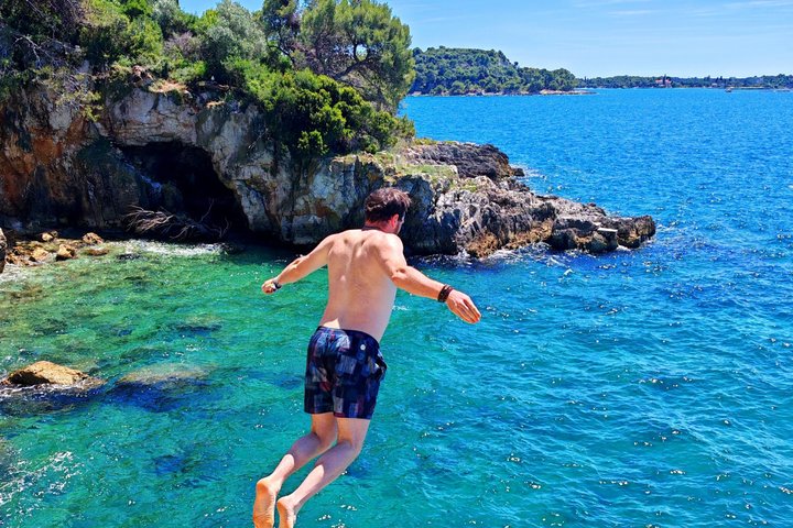 Rovinj fantastisk kajak tur-fri drikke & snorkling & spring & billeder