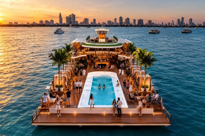 Pattaya SINA Beach Club Siège privé avec vue sur l'océan et la piscine