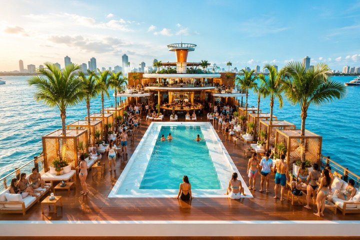 Pattaya SINA Beach Club Siège privé avec vue sur l'océan et la piscine