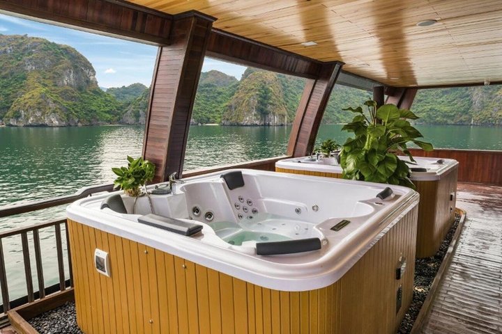 2 - Day Ha Long-Lan Ha Bay-Bai Tu Long Bay 5 Sterne Kreuzfahrten und Balkon
