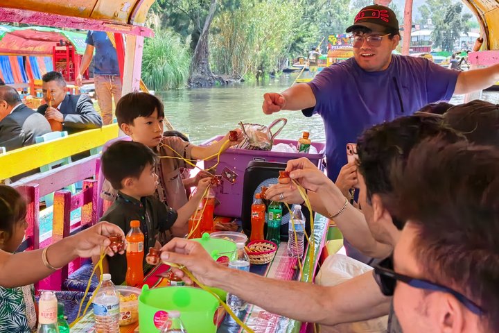 Excursion privée en bateau pour les familles à Mexico et Xochimilco (UNESCO)