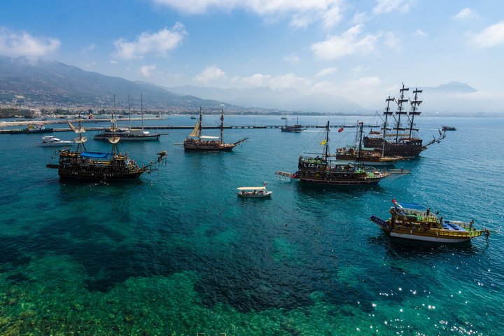 Alanya All Inclusive Piratbåttur med hotelltransport