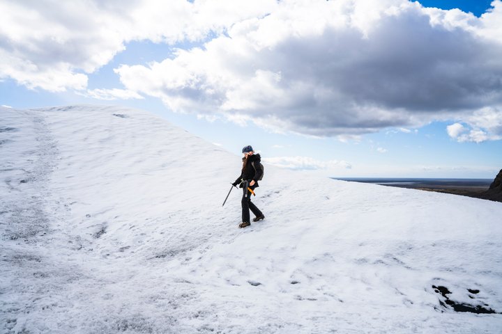 Skaftafell : Caminata por el glaciar de hielo azul en Vatnajökull