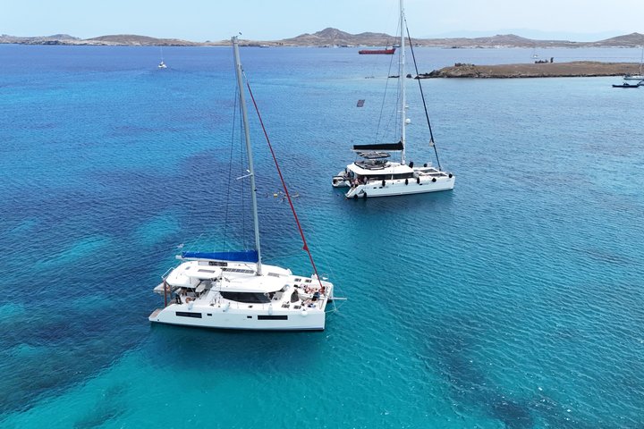 Mykonos Delos Rhenia Tägliche Kreuzfahrt mit Grill, Getränken und Transfer