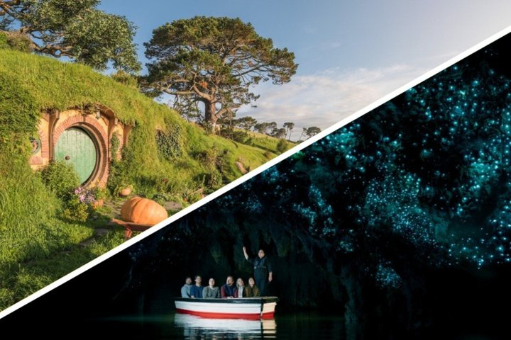 Visite de Hobbiton et des Grottes à Lucioles de Waitomo avec déjeuner depuis Auckland