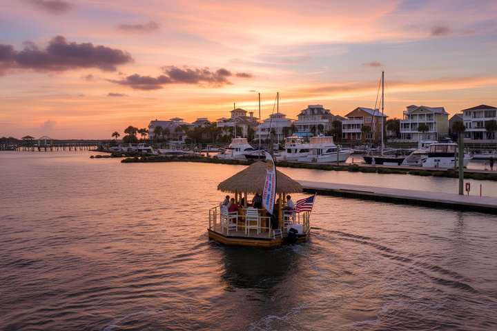 Carolina Beach Private Sunset Cruise em um Tiki Bar