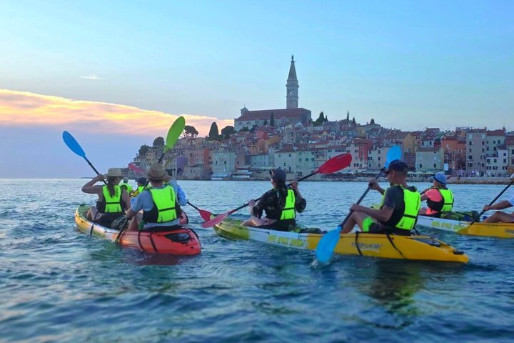 Rovinj fantastisk kajak tur-fri drikke & snorkling & spring & billeder