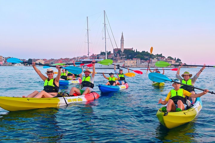 Rovinj fantastisk kajak tur-fri drikke & snorkling & spring & billeder