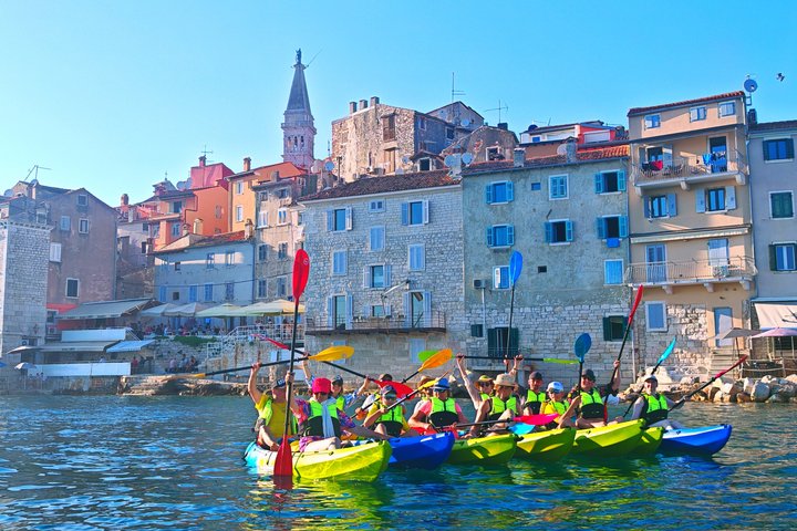 Rovinj fantastisk kajak tur-fri drikke & snorkling & spring & billeder