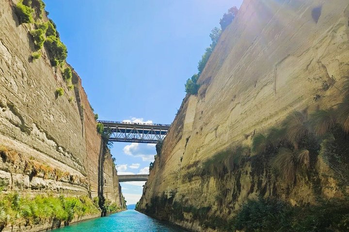 Corinth Canal & Sarronic Gulf GlassCroisière au fond : 4h Natation & Buffet