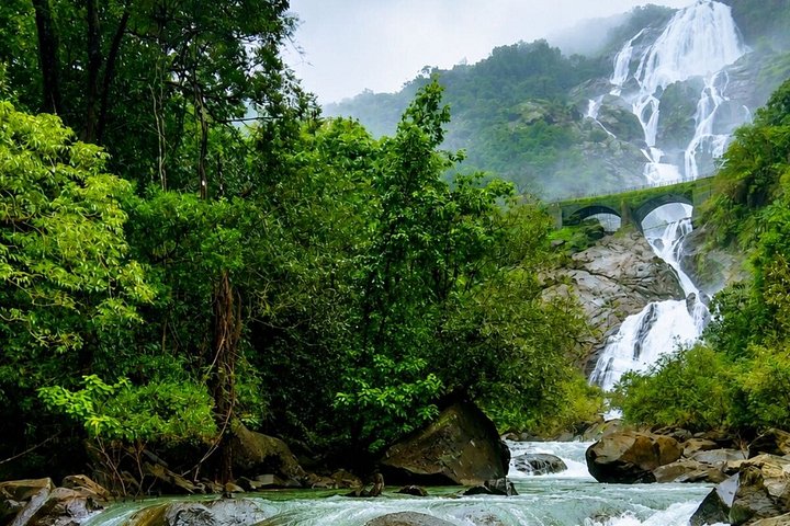 Dudhsagar Waterfalls Tour Jeep Safari og Spice Plantation Besøg