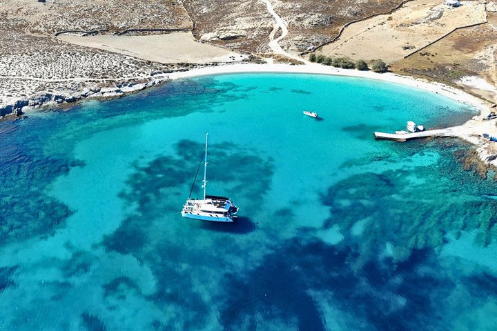 Mykonos Delos Rhenia Tägliche Kreuzfahrt mit Grill, Getränken und Transfer