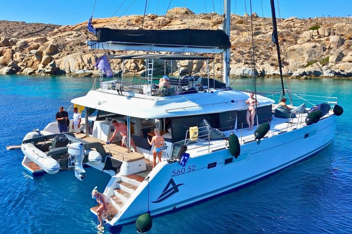 Mykonos Delos Rhenia Tägliche Kreuzfahrt mit Grill, Getränken und Transfer