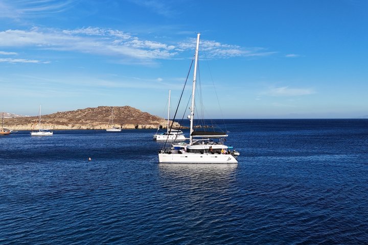 Mykonos Delos Rhenia Tägliche Kreuzfahrt mit Grill, Getränken und Transfer