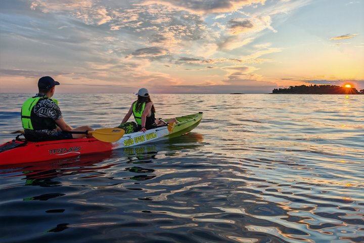 Rovinj fantastisk kajak tur-fri drikke & snorkling & spring & billeder