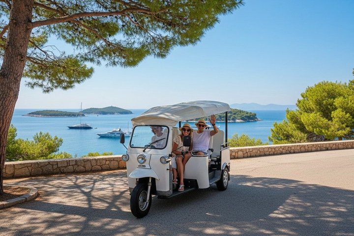 Hvar Lavenderfelt, Stenbyer og naturskjønne utsikter av eTuk Tuk