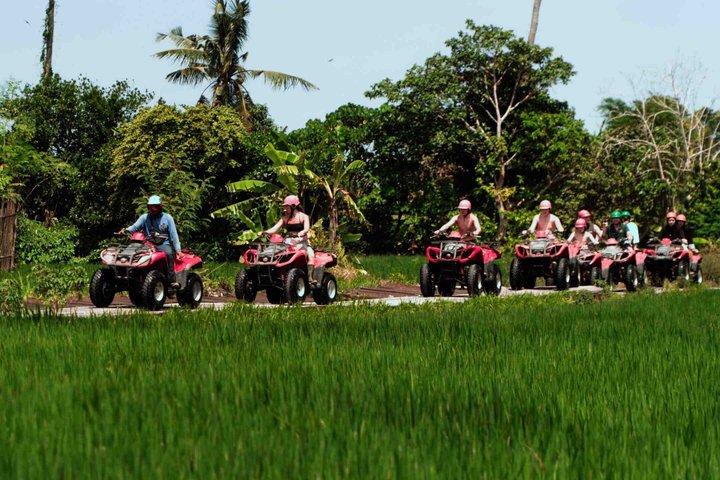 Bali ATV Fahrt Ubud Wasserfall, Reisfeld, Fluss, KingKong-Tempel Höhle