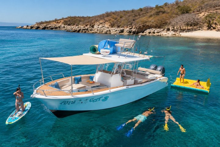 Visite en bateau privée Puerto Vallarta Tuba et boissons