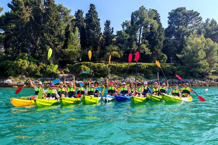 Rovinj fantastisk kajak tur-fri drikke & snorkling & spring & billeder