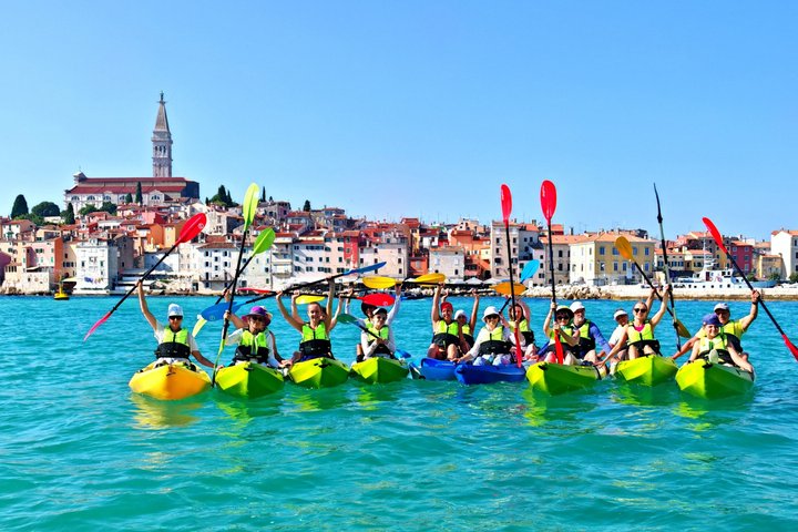 Rovinj fantastisk kajak tur-fri drikke & snorkling & spring & billeder