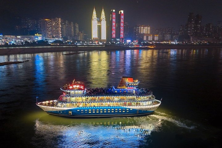 Chongqing : VIP Two Rivers nattkryssningsbiljett med liveshow