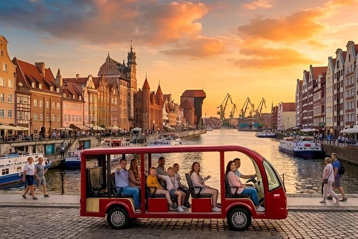 GDANSK Stadstour per golfkar Live gids & bezienswaardigheden 90min