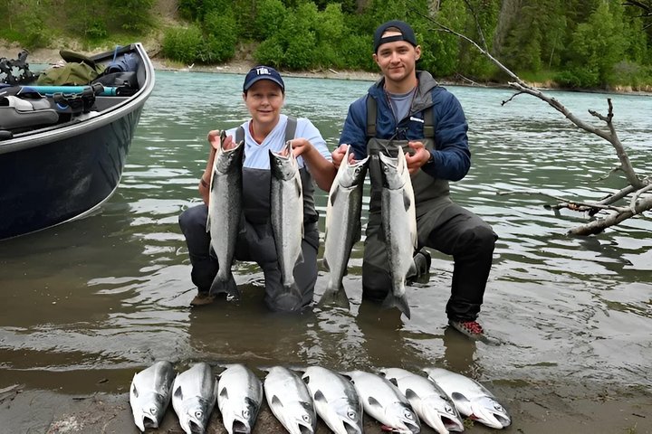6 timmars dag guidad fiske Charter på Kenai River
