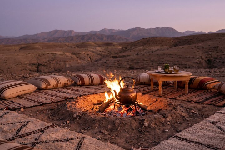 Marrakech Agafay Desert Dinner Quadbiking Sunset Kamel Ride