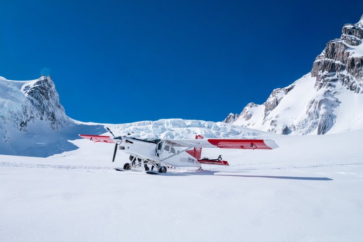 45-minuters Mount Cook Skidflygplan och Helikopter Combo Tour