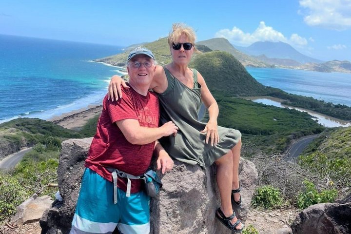 St Kitts : Beach Gems Sea Glass & Timothy Hill View