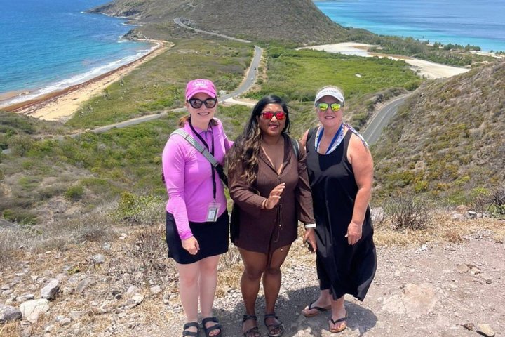 St Kitts : Beach Gems Sea Glass & Timothy Hill View