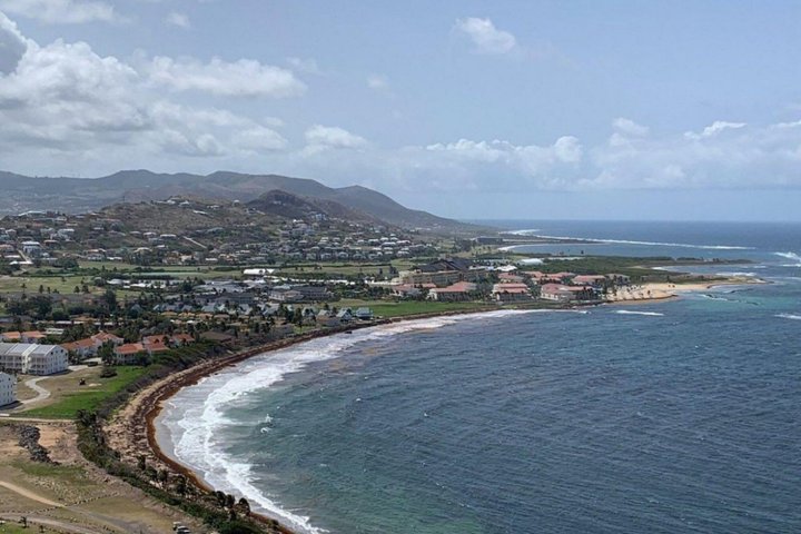 St Kitts : Beach Gems Sea Glass & Timothy Hill View