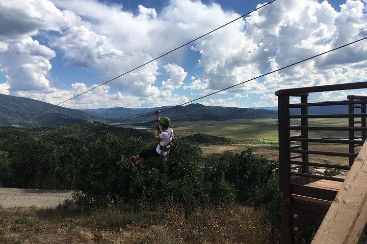 Aventura en tirolina en Steamboat Springs