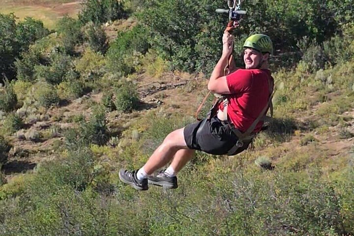 Aventura en tirolina en Steamboat Springs