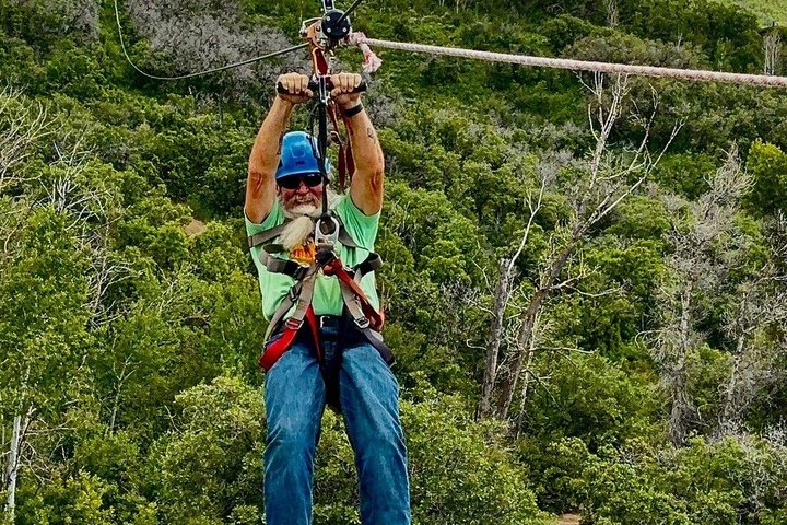 Aventura en tirolina en Steamboat Springs