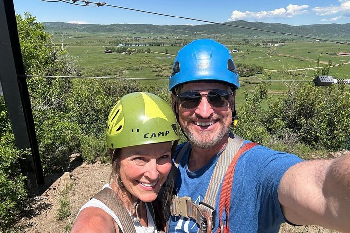 Aventura en tirolina en Steamboat Springs
