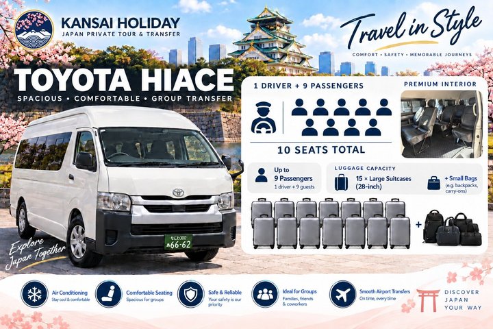 Kansai Airport (KIX) til/fra Osaka eller Kyoto Privat Transfer