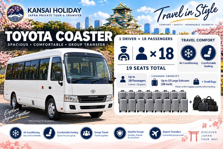 Kansai Airport (KIX) til/fra Osaka eller Kyoto Privat Transfer