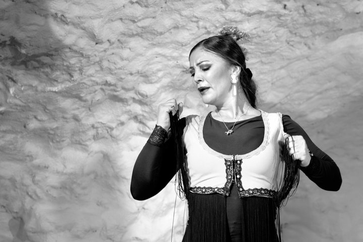 Spettacolo di flamenco in un ristorante grotta a Granada