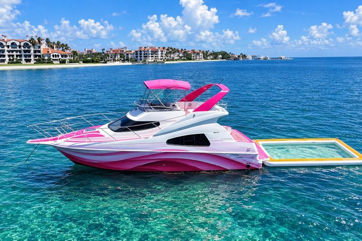 Yacht Rental Princess | 2 Free Jet Skis ,Miami River and Sea Pool
