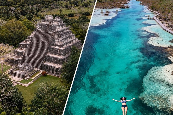 Costa Maya: zeilen naar de Chacchoben- en Bacalar-lagune of Los Rápidos